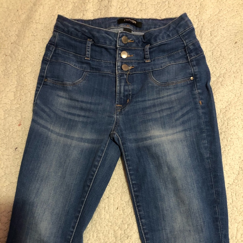 High waist jeans- medium blue